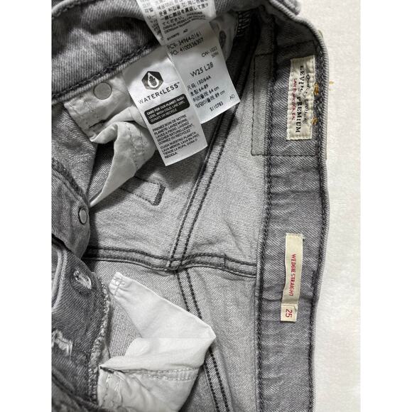 Levi’s Wedgie Straight Jeans Gray Denim W25 L28 Waterless - Picture 8 of 8